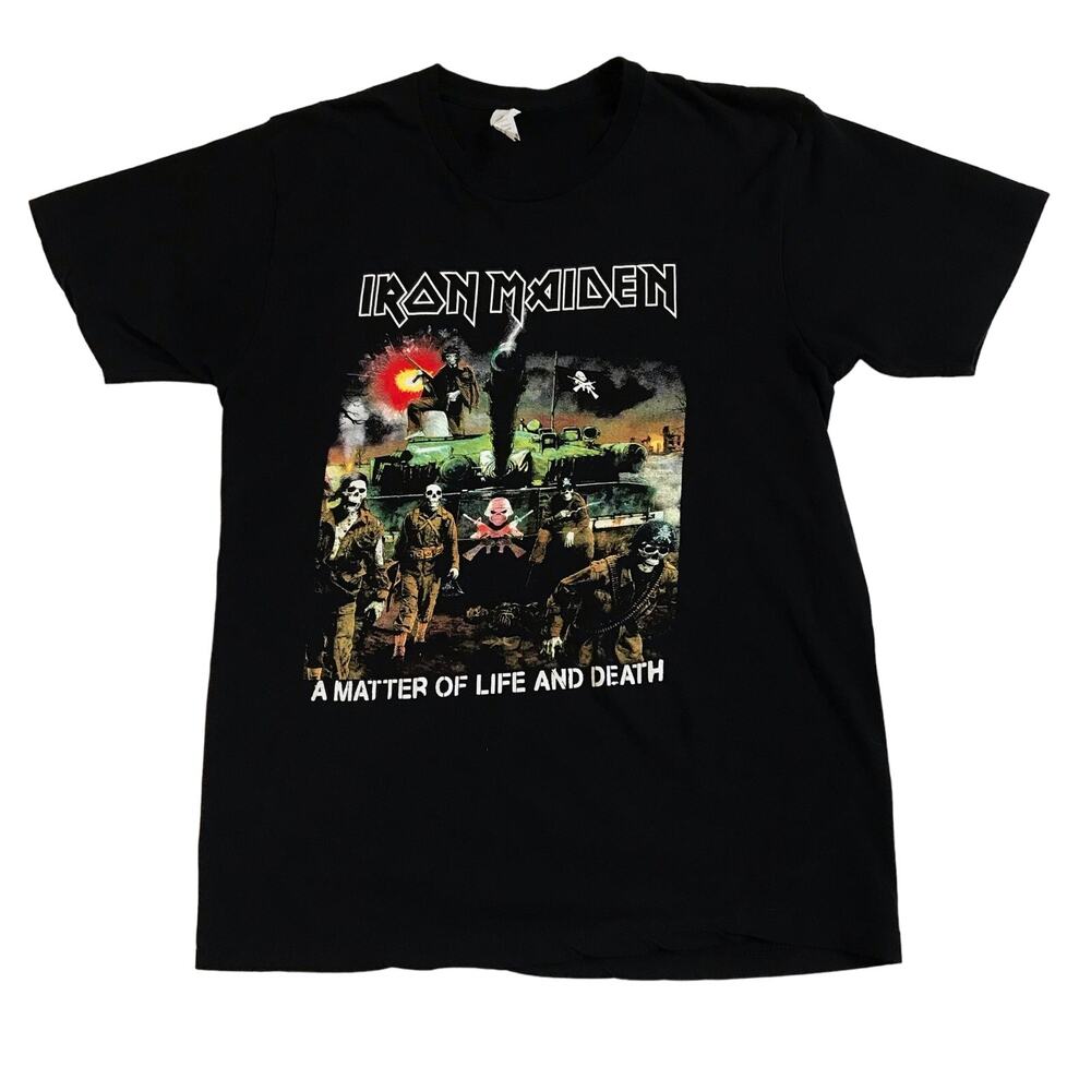 Iron Maiden A Matter of Life And Death Concert Rock Band T-Shirt Large Graphic